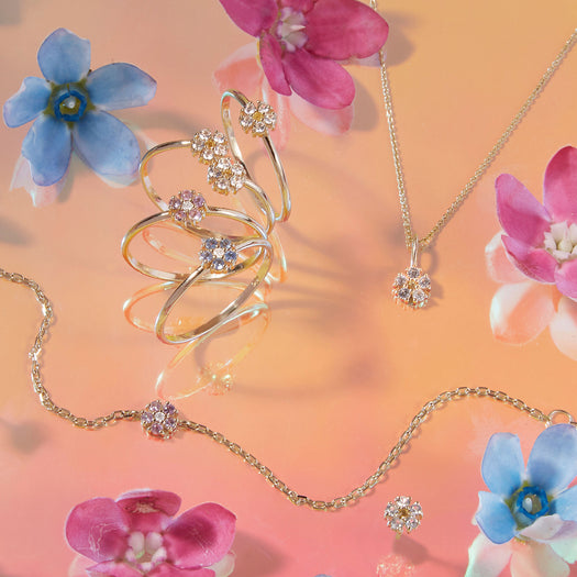 Stone And Strand Pink Sapphire Flower Ring