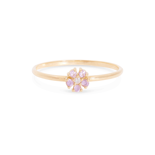 stone and strand Pink Sapphire Flower Ring