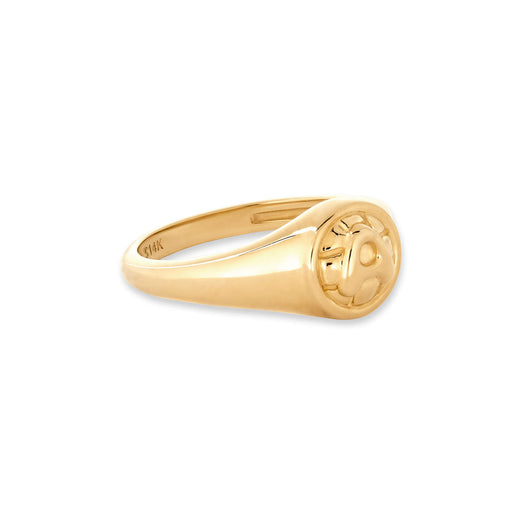 Stone And Strand Puff Puff Button Initial Ring