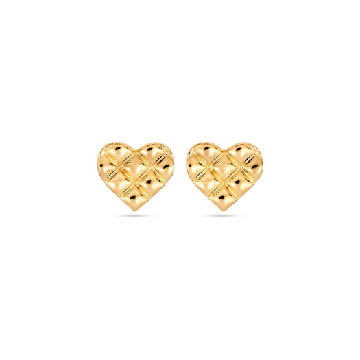 stone and strand Puff Puff Heart Studs