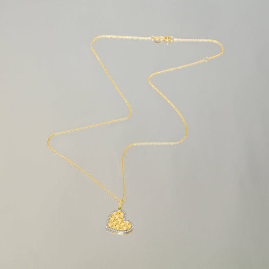 Stone And Strand Puff Puff Pave Heart Necklace