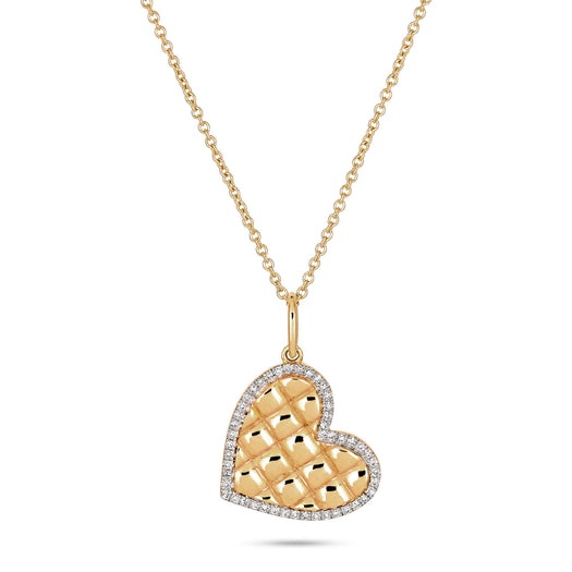 stone and strand Puff Puff Pave Heart Necklace