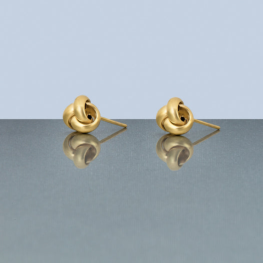 Stone And Strand Puffed Knot Studs
