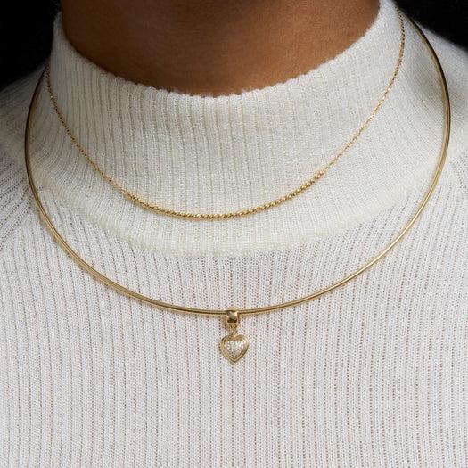 Stone And Strand Puffed Pave Heart Charm