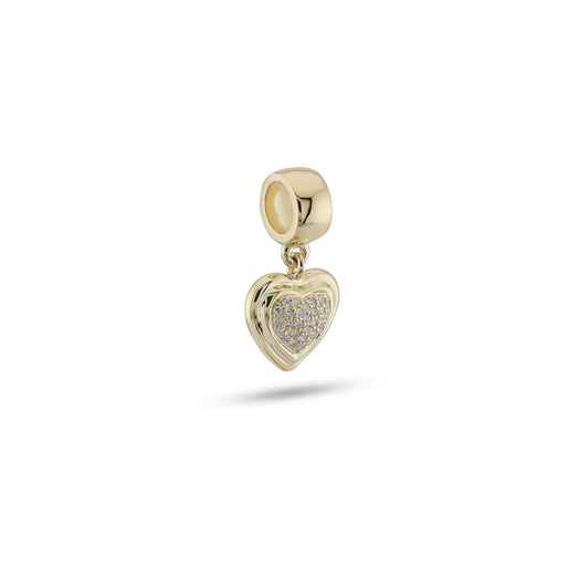 Stone And Strand Puffed Pave Heart Charm