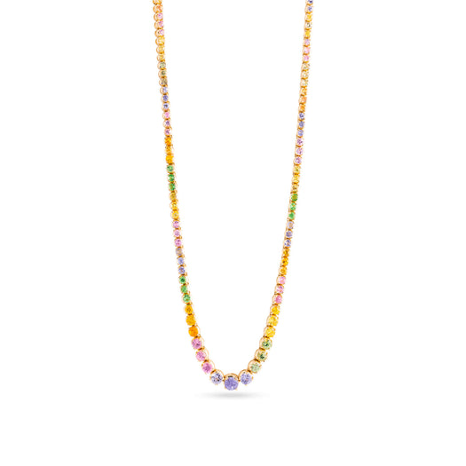 Stone And Strand Rainbow Bright Tennis Necklace