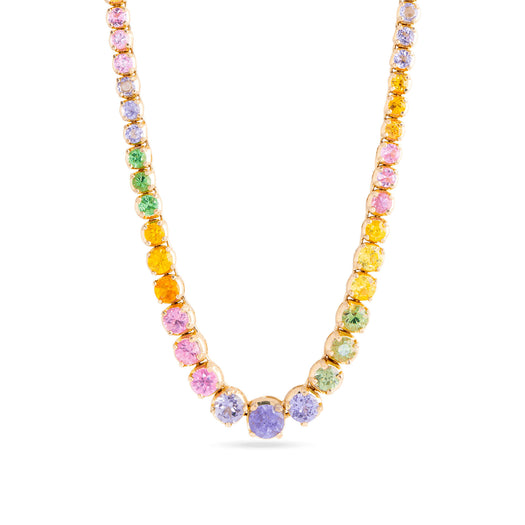 stone and strand Rainbow Bright Tennis Necklace