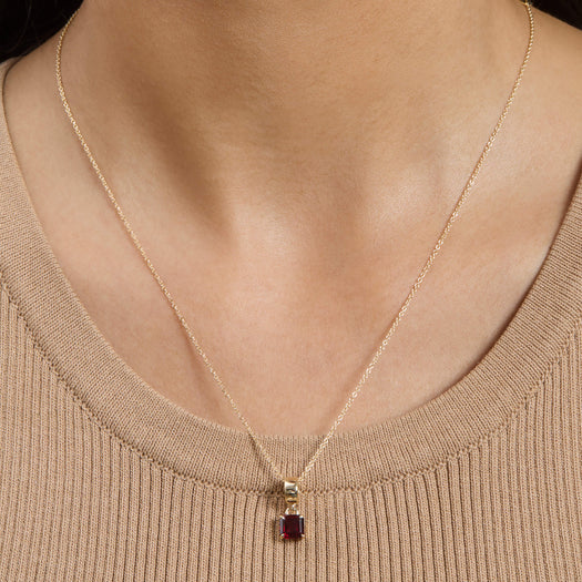 Stone And Strand Red Studio Garnet Charm Necklace