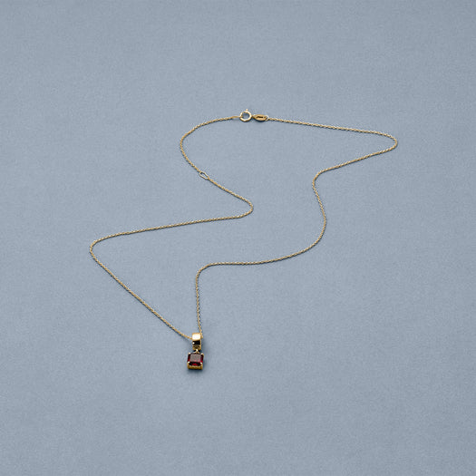 Stone And Strand Red Studio Garnet Charm Necklace