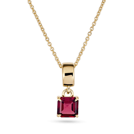 stone and strand Red Studio Garnet Charm Necklace