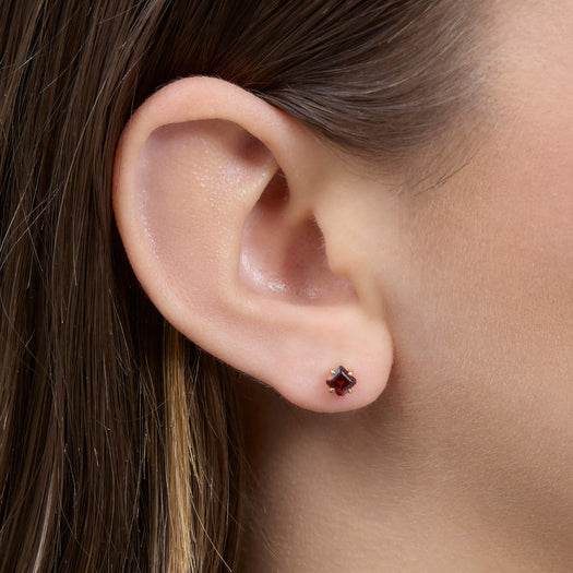 Stone And Strand Red Studio Garnet Studs