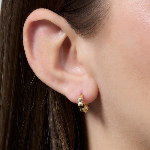 Stone And Strand Resort Gold Bamboo Hoops