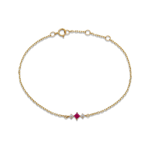 stone and strand Ruby and Diamond Bracelet