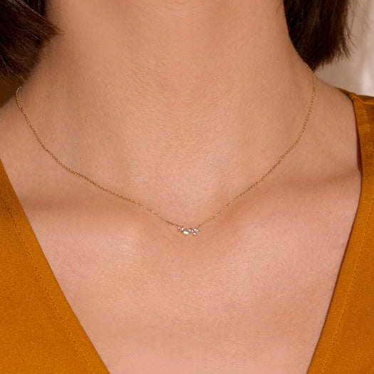 Stone And Strand Sapphire Shimmer Cluster Necklace