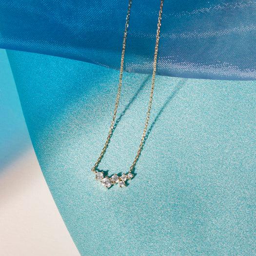 Stone And Strand Sapphire Shimmer Cluster Necklace