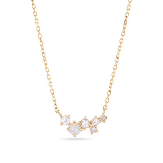 stone and strand Sapphire Shimmer Cluster Necklace