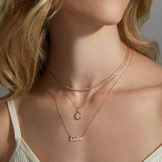 Stone And Strand Say My Name Diamond Necklace