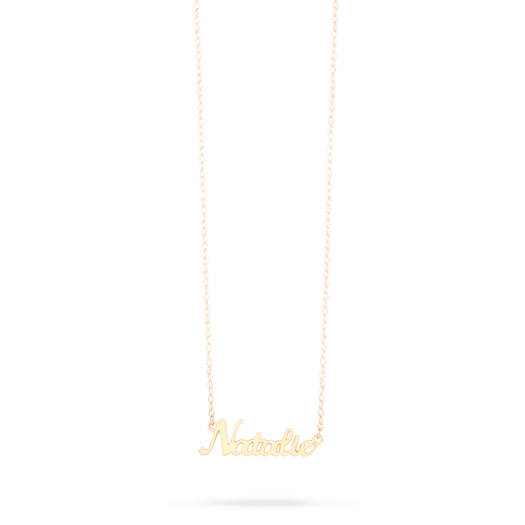 Stone And Strand Say My Name Script Necklace