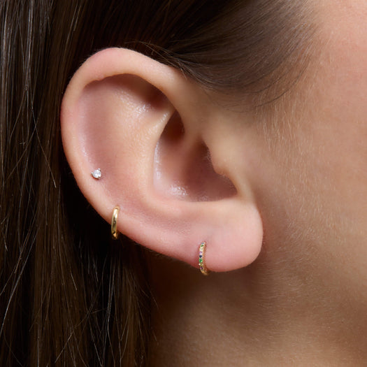 Stone And Strand Second Hole Teeny Unicorn Huggie