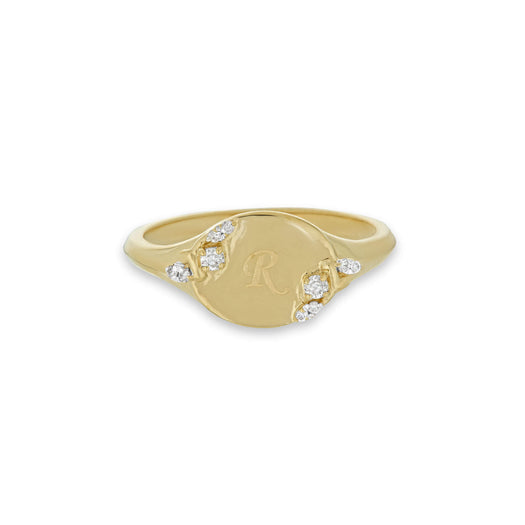 stone and strand Secret Garden Signet Ring