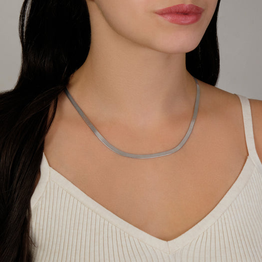 Stone And Strand Shimmer Herringbone Necklace