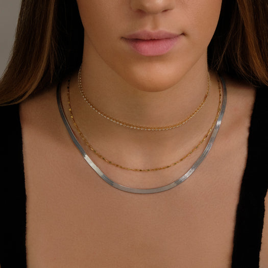 Stone And Strand Shimmer Herringbone Necklace