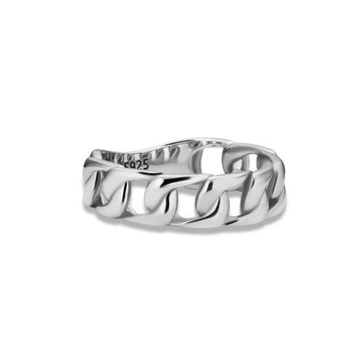 Stone And Strand Silver Chunky Chain Ring