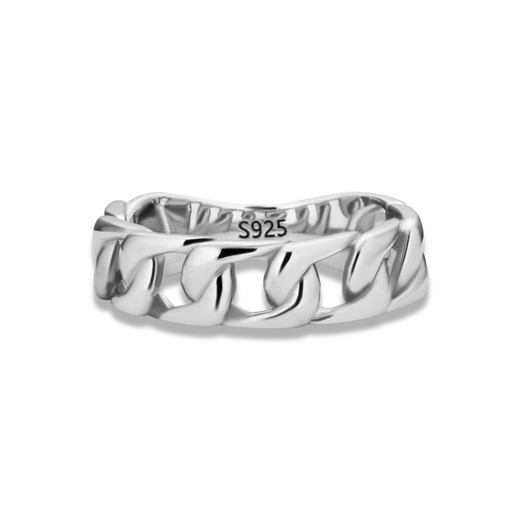 stone and strand Silver Chunky Chain Ring