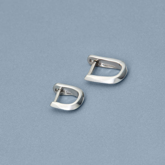 Stone And Strand Silver Knife Edge Hoop Duo Set