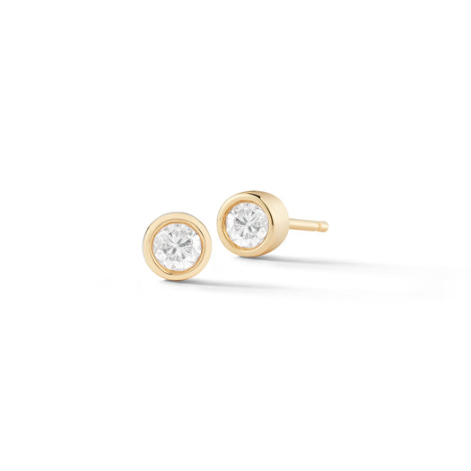 stone and strand Small Bezel Diamond Stud