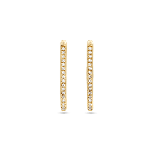 Stone And Strand Small Diamond Oval Earrings