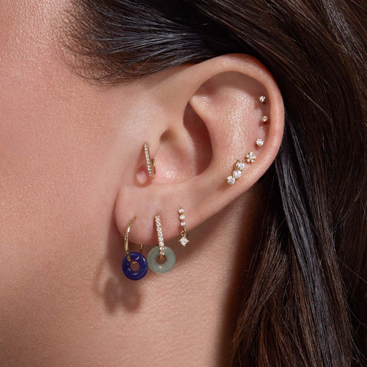 Stone And Strand Small Donut Hoop Charms Set