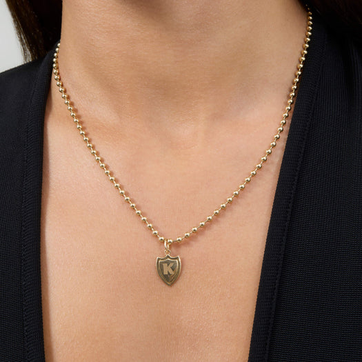 Stone And Strand Small Gold Initial Crest Necklace