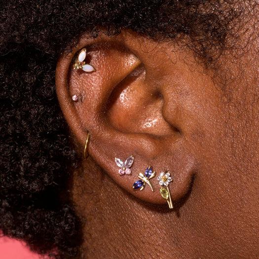 Stone And Strand Small Pastel Butterfly Studs