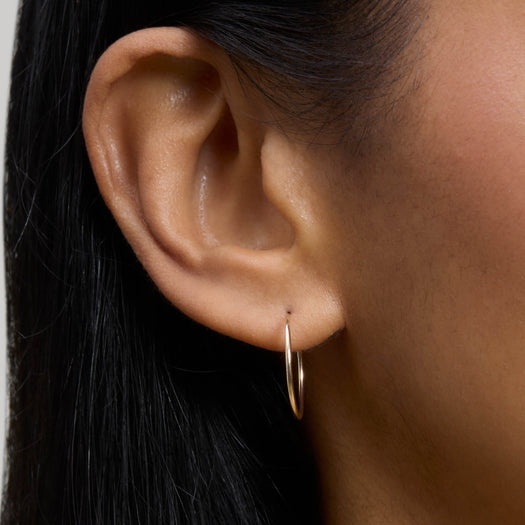 Stone And Strand Small Round Endless Hoop Earrings