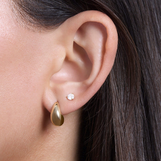 Stone And Strand Small Teardrop Earrings