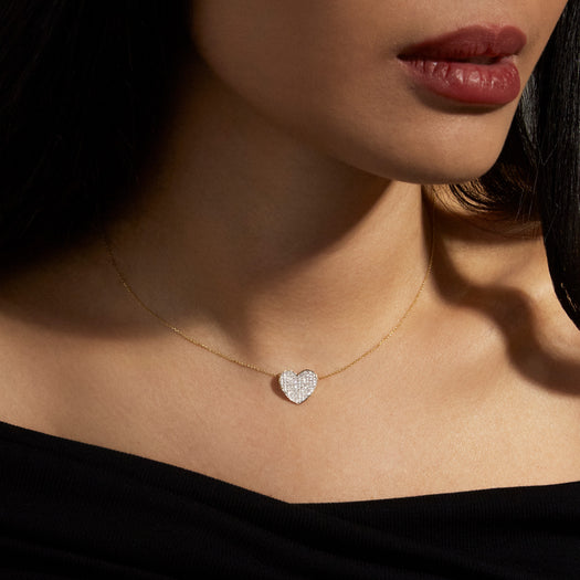 Stone And Strand Sparkle Heart Diamond Necklace