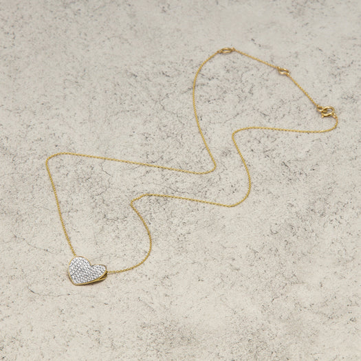 Stone And Strand Sparkle Heart Diamond Necklace