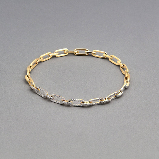 Stone And Strand Sparkle Pave Paper Clip Bracelet