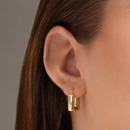 Stone And Strand Squared Off Hoops