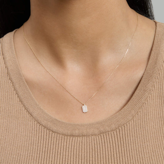 Stone And Strand Tagged Diamond Pendant