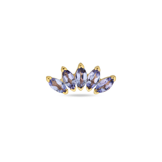 stone and strand Tanzanite Tiara Flat Back