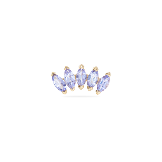 stone and strand Tanzanite Tiara Stud