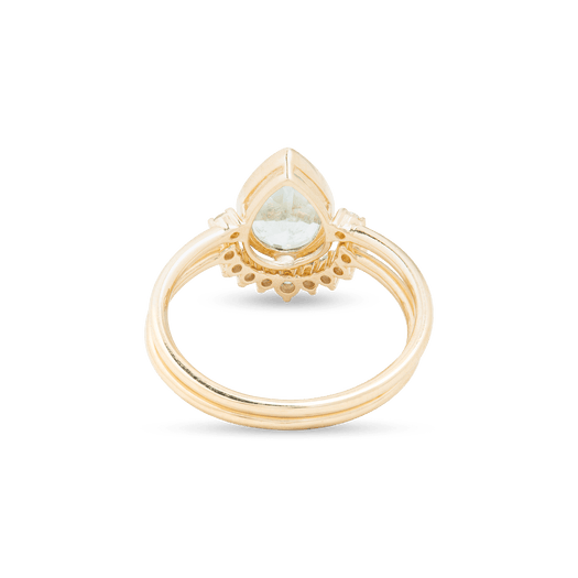 Stone And Strand Teardrop Aquamarine Ring Set