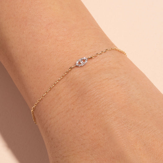 Stone And Strand Teeny Diamond Evil Eye Bracelet