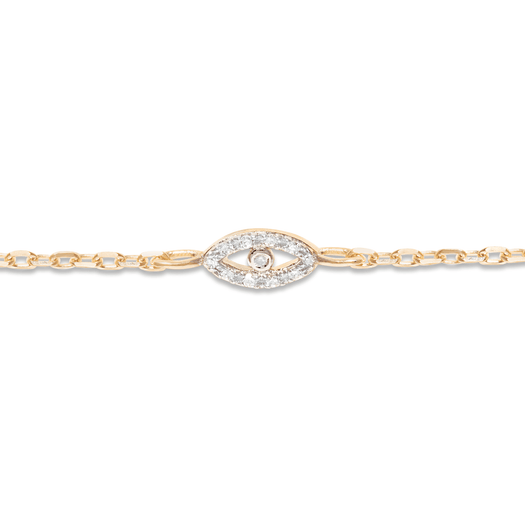 Stone And Strand Teeny Diamond Evil Eye Bracelet