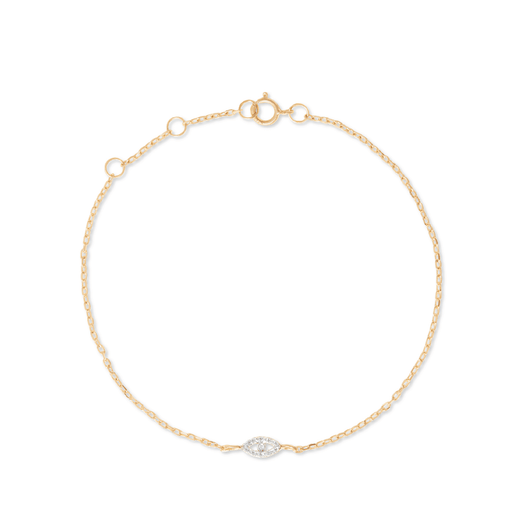 stone and strand Teeny Diamond Evil Eye Bracelet