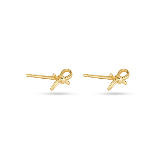 Stone And Strand Teeny Gold Bow Studs