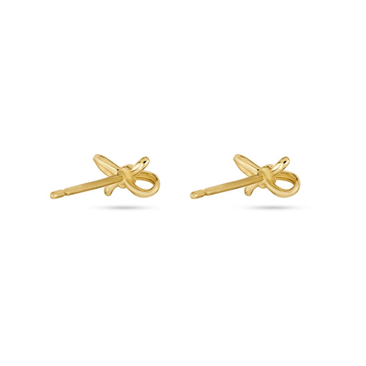 Stone And Strand Teeny Gold Bow Studs