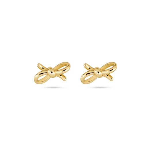 stone and strand Teeny Gold Bow Studs